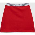 Dievčenské sukne Tommy Hilfiger červenej farby z bavlny 