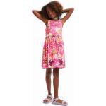 Dievčenské áčkové šaty Desigual Desigual ružovej farby z bavlny 