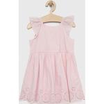 Dievčenské áčkové šaty GAP ružovej farby z bavlny do 12 mesiacov 