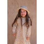 Dievčenské áčkové šaty béžovej farby z bavlny do 24 mesiacov 