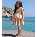Dievčenské áčkové šaty BIO ružovej farby z bavlny do 24 mesiacov v zľave udržateľná móda 