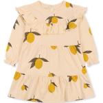 Dievčenské áčkové šaty žltej farby z bavlny do 9 mesiacov 