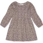 Dievčenské áčkové šaty BIO hnedej farby z bavlny do 24 mesiacov v zľave udržateľná móda 