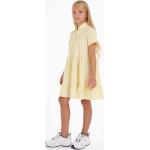 Dievčenské áčkové šaty Tommy Hilfiger žltej farby z bavlny do 8 rokov 