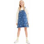 Dievčenské áčkové šaty Desigual Desigual modrej farby z bavlny 