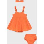 Dievčenské áčkové šaty GAP oranžovej farby z bavlny v zľave 