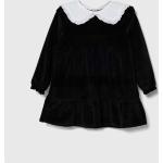Dievčenské áčkové šaty jamiks BIO čiernej farby z bavlny do 24 mesiacov udržateľná móda 