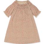 Dievčenské áčkové šaty BIO fialovej farby z bavlny do 24 mesiacov v zľave udržateľná móda 