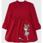 Dievčenské áčkové šaty Mayoral červenej farby z viskózy do 6 mesiacov v zľave 