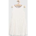 Dievčenské áčkové šaty Tommy Hilfiger bielej farby z viskózy v zľave 