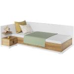 Doplnky k posteli bielej farby z laminátu s úložným priestorom 