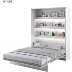 Dvojlôžkové postele bielej farby z laminátu vysoko lesklý povrch 