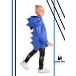 Chlapčenské Detské prechodné bundy modrej farby z polyesteru do 24 mesiacov s cvokmi 