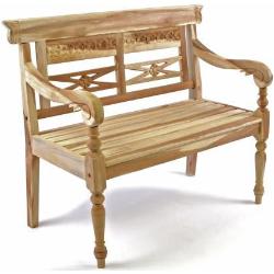 DIVERO drevená 2-miestna lavica pre deti z teakové
