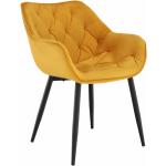 Jedálenské stoličky Kondela žltej farby z kovu v zľave 