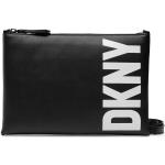 Dámske Designer Crossbody kabelky DKNY čiernej farby z koženky v zľave 