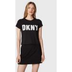 Dámske Designer Polo tričká DKNY čiernej farby z bavlny v zľave 