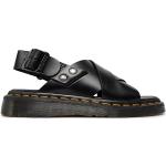 Pánske Kožené sandále Dr. Martens čiernej farby v zľave na leto 
