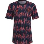 Pánske Futbalové dresy adidas červenej farby v športovom štýle z polyesteru s okrúhlym výstrihom s motívom Manchester United udržateľná móda 