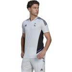 Pánske Tričká s krátkym rukávom adidas bielej farby z polyesteru vo veľkosti XXL s motívom Real Madrid 