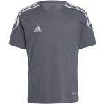 Futbalové dresy adidas Tiro 23 sivej farby v športovom štýle z polyesteru udržateľná móda 