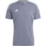 Pánske Futbalové dresy adidas Tiro 23 sivej farby v športovom štýle z polyesteru vo veľkosti XS udržateľná móda 