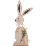 Veľkonočné dekorácie hnedej farby z dreva s motívom: Zajac v zľave s výškou 32 cm 