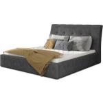Dvojlôžkové postele sivej farby v elegantnom štýle s geometrickým vzorom z dreva 