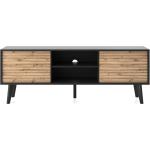 TV stolíky čiernej farby v modernom štýle z dubového dreva 