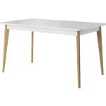 Jedálenské stoly bielej farby v modernom štýle z laminátu rozkladacie 