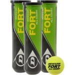 Dunlop Fort Triple Pack of Tennis Balls Yellow One Size