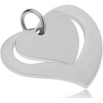 Prívesky na náramok Šperky eshop oceľovo šedej farby z chirurgickej ocele matný povrch na Valentín 