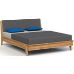 Dvojlôžkové postele sivej farby v retro štýle z dreva 