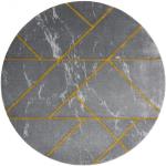 Okrúhle koberce Dywany Łuszczów zlatej farby s geometrickým vzorom z mramoru 