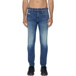 Pánske Slim Fit jeans Diesel modrej farby z denimu na zips 