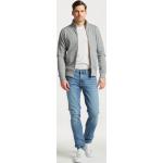 Pánske Straight Fit jeans Gant modrej farby cigaretové z bavlny so šírkou 31 s dĺžkou 34 s opaskom 