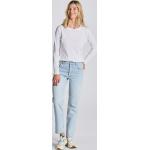 Dámske Straight Fit jeans Gant modrej farby v klasickom štýle z bavlny vo veľkosti 4 XL 