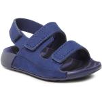 Chlapčenské Kožené sandále Ecco 2nd Cozmo modrej farby vo veľkosti 20 v zľave na leto 