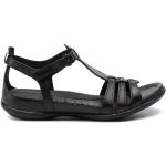 Dámske Kožené sandále Ecco Flash čiernej farby vo veľkosti 40 na leto 