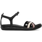 Dámske Kožené sandále Ecco Simpil čiernej farby vo veľkosti 36 v zľave na leto 