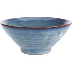 Misky do kuchyne modrej farby v rustikálnom štýle z keramiky v zľave s priemerom 17 cm 