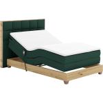Boxspring postele Kondela zelenej farby z dubového dreva v zľave 
