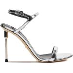 Dámske Kožené sandále elisabetta franchi striebornej farby vo veľkosti 35 metalické na leto 