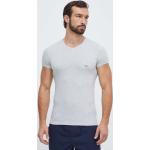 Pánske Polo tričká Emporio Armani sivej farby z bavlny vo veľkosti XXL 