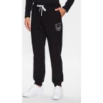 Pánske Športové nohavice Emporio Armani čiernej farby regular z bavlny v zľave 