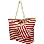 Dámske Plážové tašky Enrico Benetti červenej farby na zips 