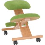 Kancelárske stoličky Kondela zelenej farby z bukového dreva s kolieskami v zľave 