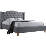 Dvojlôžkové postele Signal sivej farby z dubového dreva 