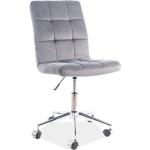 Kancelárske stoličky Signal sivej farby zo zamatu 