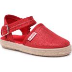 Dámske Sandále cienta červenej farby vo veľkosti 34 v zľave na leto 